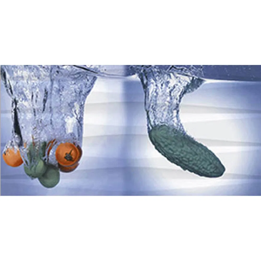 Faianta decorativa pentru bucatarie, finisaj lucios, multicolor, model cu legume, 60 x 30 cm