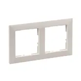 Rama de aparataj Legrand New Suno, 2 module, PVC, bej