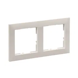 Rama de aparataj Legrand New Suno, 2 module, PVC, bej