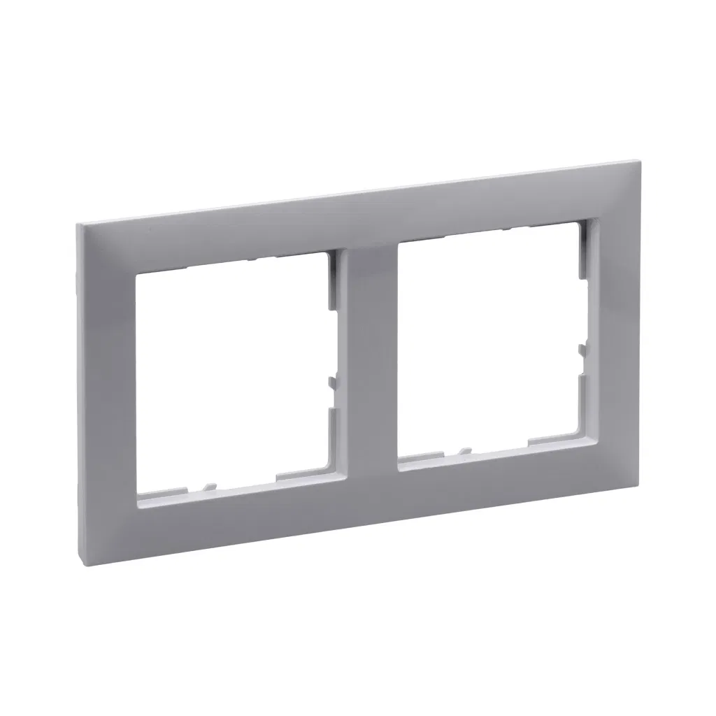 Rama de aparataj Legrand New Suno, 2 module, PVC, gri