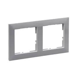 Rama de aparataj Legrand New Suno, 2 module, PVC, gri