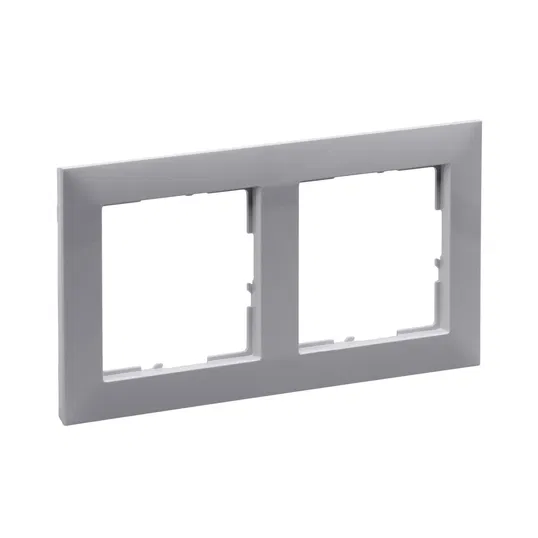 Rama de aparataj Legrand New Suno, 2 module, PVC, gri