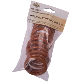 Inele galerie din PVC, cires, pentru diametru de 28 mm, 10 buc