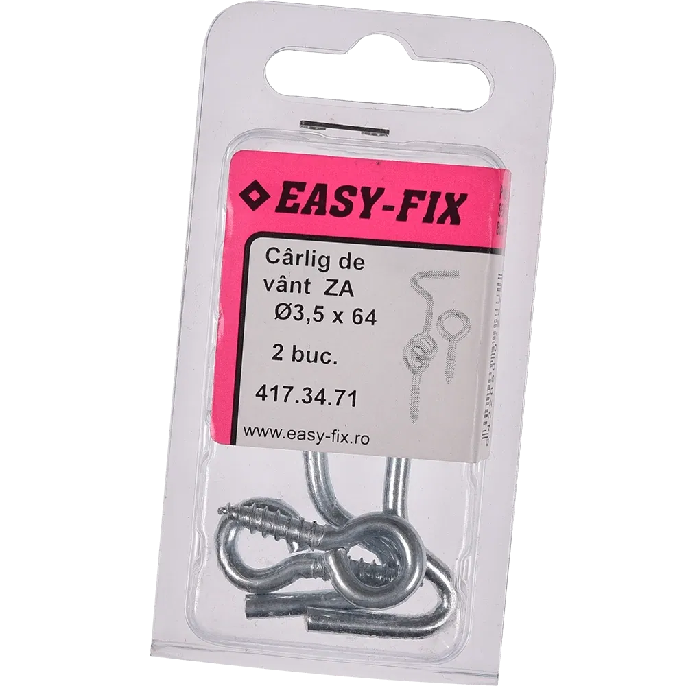 Carlig de vant, 3,5 x 64 mm, 2 BUC