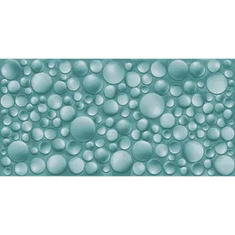Faianta baie / bucatarie rectificata Round Aqua-D, turquaz, lucios, model, 60 x 30 cm