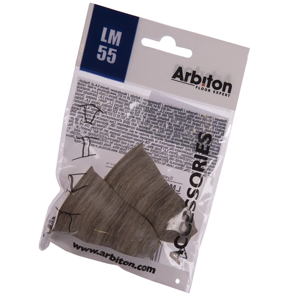 Set colt exterior plinta Arbiton LM 55, stejar Almedo, PVC, 55 x 26 mm, 2 bucati/set