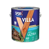 Lazura pentru lemn Spor Villa Aqua Ultra, pe baza de apa, gri antracit, interior/exterior, 2.5 l