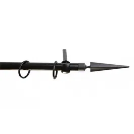 Galerie metalica cu capat sulita, diametru 16 mm, negru-auriu, 160 cm