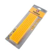 Batoane silicon Topex pentru pistol de lipit, galben, 11 x 250 mm, set 12 buc