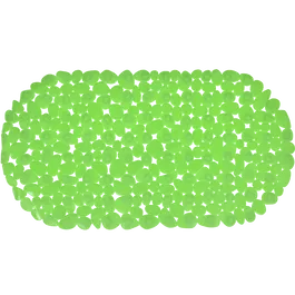 Covoras de baie antiderapant MSV Stone, PVC, verde, 68x35 cm