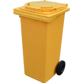 Pubela cu rotile Napochim, galbena, 120 l