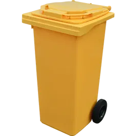 Pubela cu rotile Napochim, galbena, 120 l