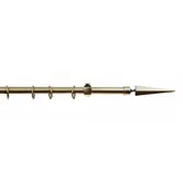 Galerie metalica cu capat sulita, diametru 16 mm, auriu antic, 120 cm