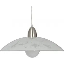 Pendul Fiori, 1 x E27, 40W, H800 X D 400 mm, crom satin + alb