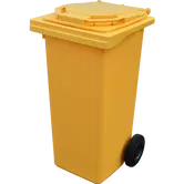 Pubela cu rotile Napochim, galbena, 240l