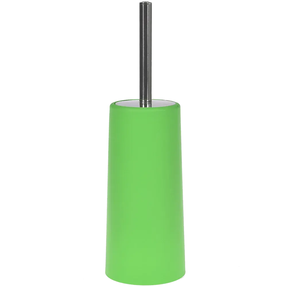 Perie WC MSV Slim, polipropilena/metal inoxidabil, verde, 10 x 22 cm