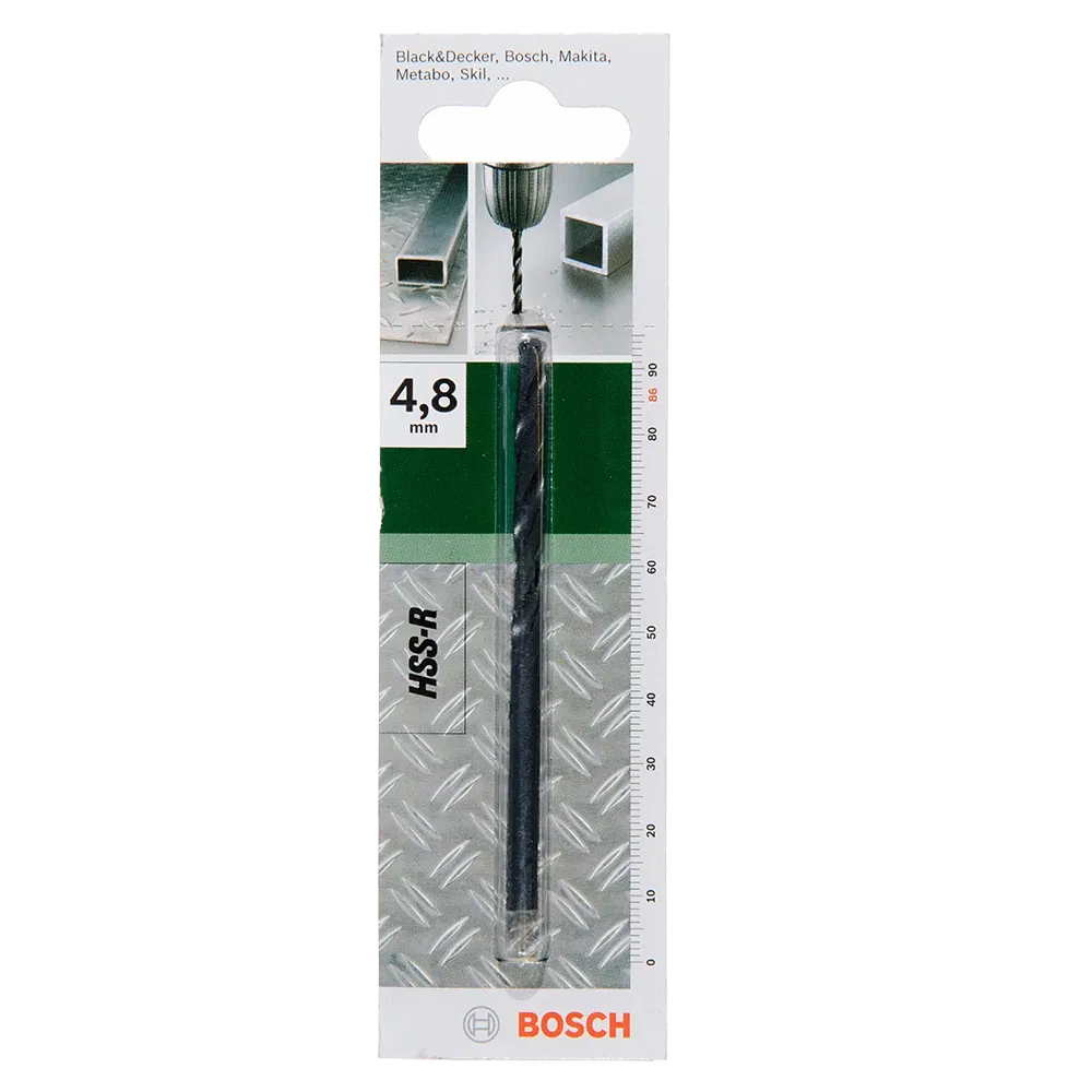 Burghiu Bosch HSS-R DIN 338, mandrina standard, pentru metal, 4,8 mm