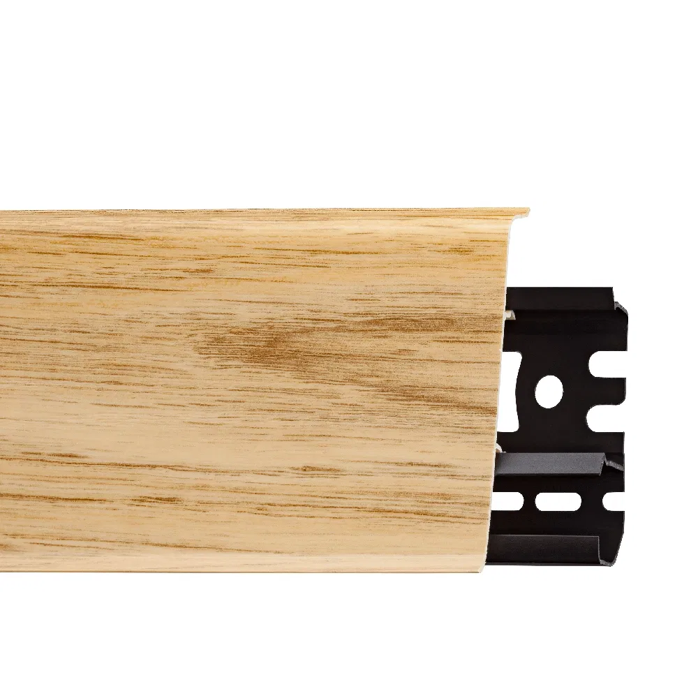 Plinta parchet, cu canal de cablu, stejar windston, PVC, INDO 70, 2500 mm