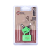 Lacat din alama, Thirard Color, l 30mm, invelis protector, 2 chei