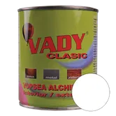 Vopsea alchidica Vady clasic, pentru lemn/metal/zidarie, interior/exterior, alb, 0,6 l