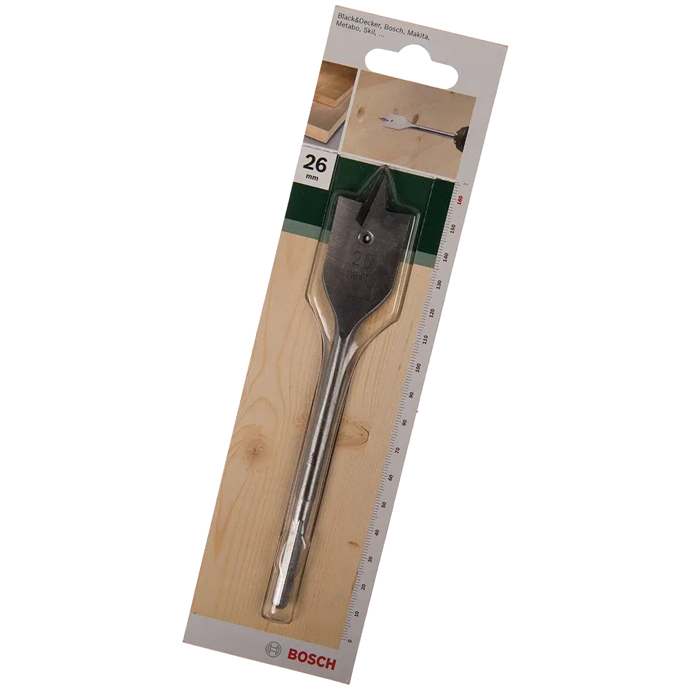 Burghiu plat cu prindere hexagonala Bosch, pentru lemn, 26 mm