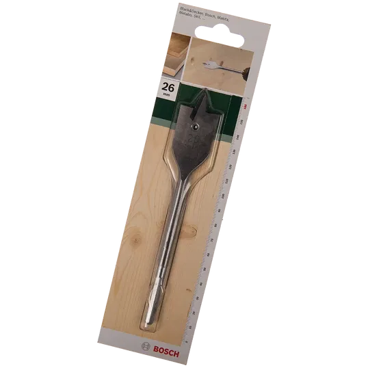 Burghiu plat cu prindere hexagonala Bosch, pentru lemn, 26 mm
