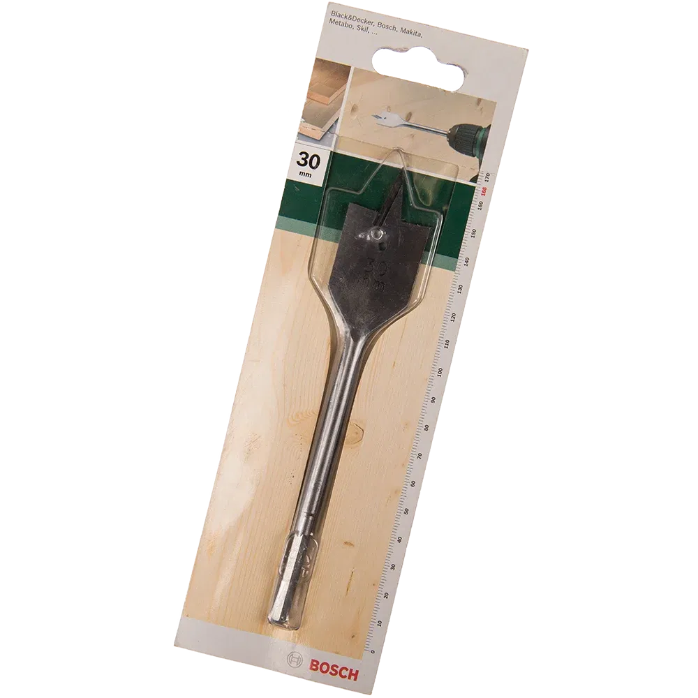 Burghiu plat cu prindere hexagonala Bosch, pentru lemn, 30 mm