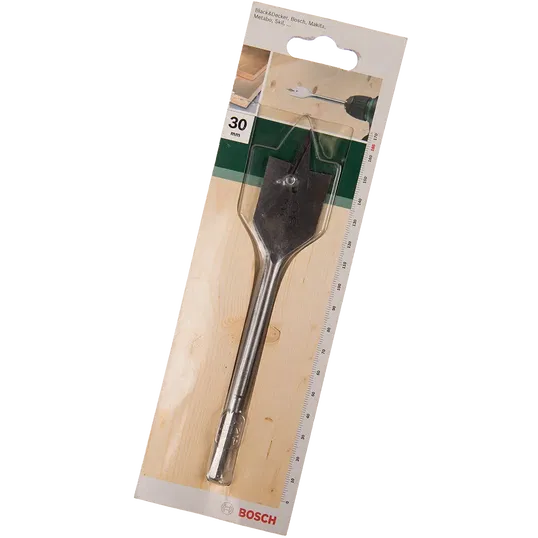 Burghiu plat cu prindere hexagonala Bosch, pentru lemn, 30 mm