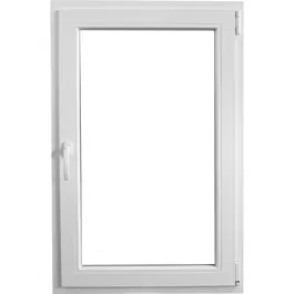 Fereastra PVC, 5 camere, deschidere dreapta oscilobatant, alb, 86 x 116 cm