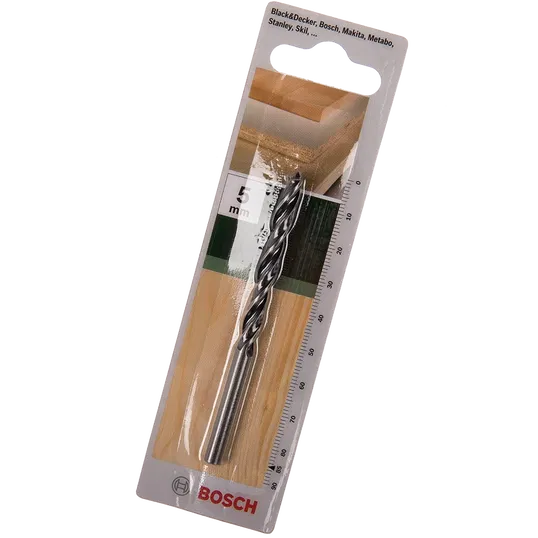 Burghiu elicoidal Bosch, mandrina standard, pentru lemn, 5 mm