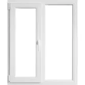 Fereastra PVC, 5 camere, deschidere stanga oscilobatant, alb, 116 x 116 cm