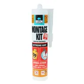 Adeziv pentru construcții Bison Montage Kit Extreme Grip, alb, 370 g