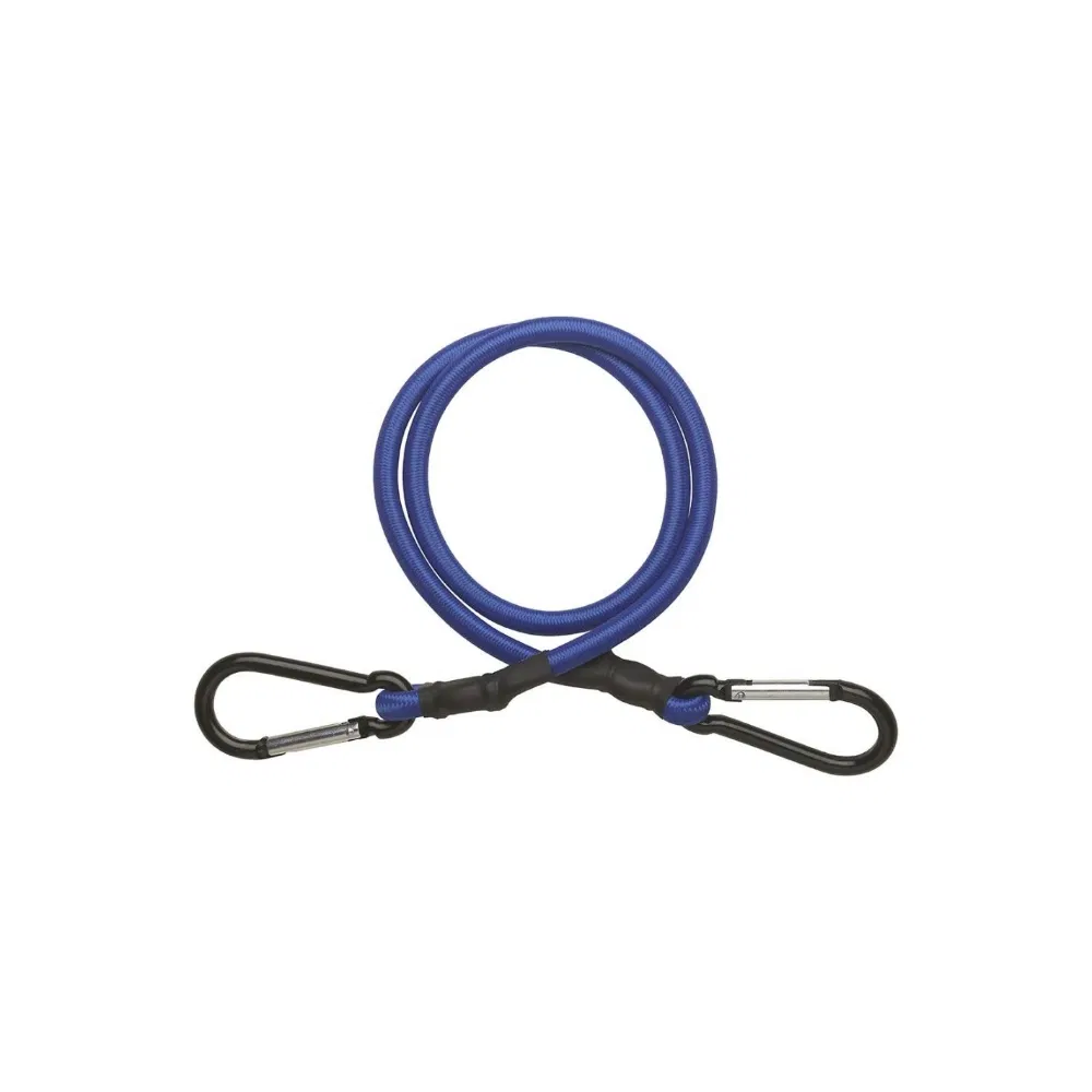 Cablu elastic cu carabina Thirard, albastru, grosime 8 mm, 80 cm