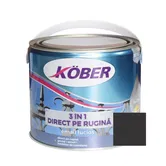 Vopsea alchidica/email pentru metal Kober 3 in 1, interior / exterior, negru, 2,5 L