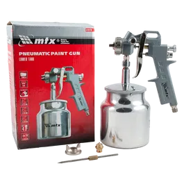 Pistol de vopsit pneumatic MTX, 1.2 mm, 1.5 mm, 1.8 mm, cupa jos, 0.75 l