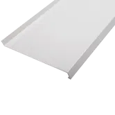 Glaf din aluminiu ECO, RAL 9016, alb, 300 x 25 cm