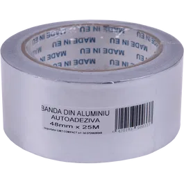Banda autoadeziva pentru fixari, aluminiu, 48 mm x 25 m