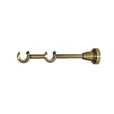 Consola galerie fier forjat, dubla, cu suport, deschisa, 16 mm, auriu antic, set 2 buc