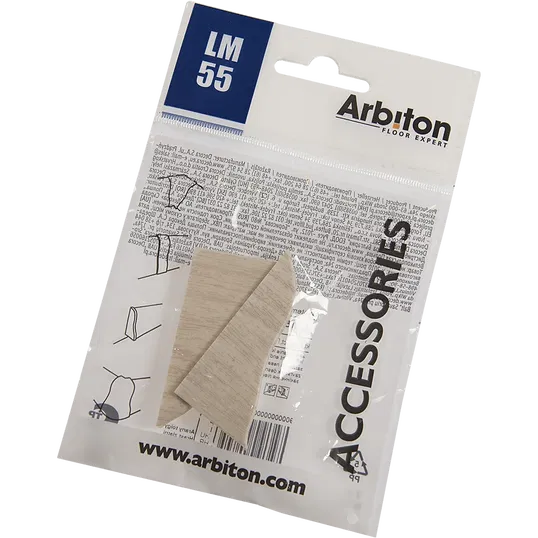 Set terminatie plinta parchet Arbiton LM 55, stejar auriu, PVC, 55 x 26 mm, 2 bucati/set