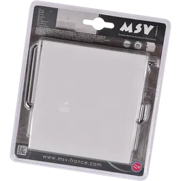 Suport hartie igienica MSV, plastic-metal, alb, 13 x 15 x 11,5 cm
