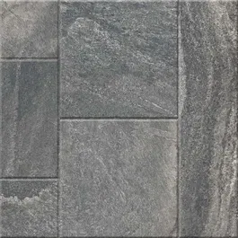 Gresie exterior/interior portelanata Kai Santana Mix Antracit, antracit, mat, aspect piatra, clasa aderenta R10, PEI 5, 8.5 mm, 60 x 60 cm