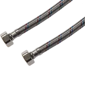 Racord flexibil cu capat lung Ferro WBS20, 1/2 inch x M10 x 1 inch, otel inoxidabil, 100 cm