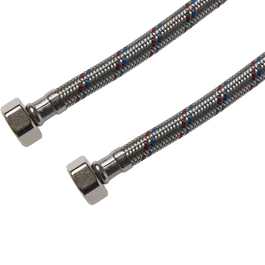 Racord flexibil cu capat lung Ferro WBS20, 1/2 inch x M10 x 1 inch, otel inoxidabil, 100 cm