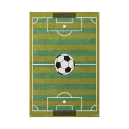 Covor copii Tarkett Play, poliester, model teren fotbal, verde, 120 x 170 cm