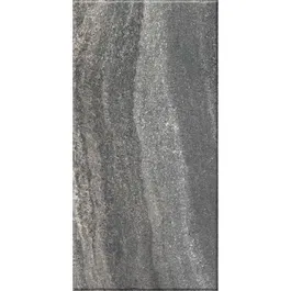 Gresie exterior/interior portelanata Kai Ceramics Santana, antracit, mat, aspect piatra, clasa aderenta R10, PEI 5, 8.5 mm, 60 x 30 cm