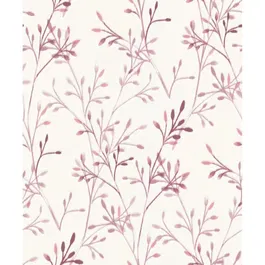 Tapet vinil Phoenix, model vegetal, roz, 10.05 m x 53 cm