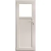 Usa PVC secundara, alb, 76 x 204 cm, stanga, geam 1/3