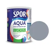 Email lucios Spor Aqua, pentru lemn/metal, interior/exterior, pe baza de apa, gri zinc, 0.6 l