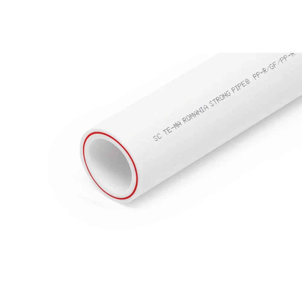 Teava PPR 32 mm Te-Ma, insertie fibra compozit, 20 bar, alb, 2 m