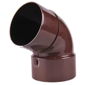 Cot 67,5° burlan PVC, Regenau, diam. 100 mm, maro, RAL 8017